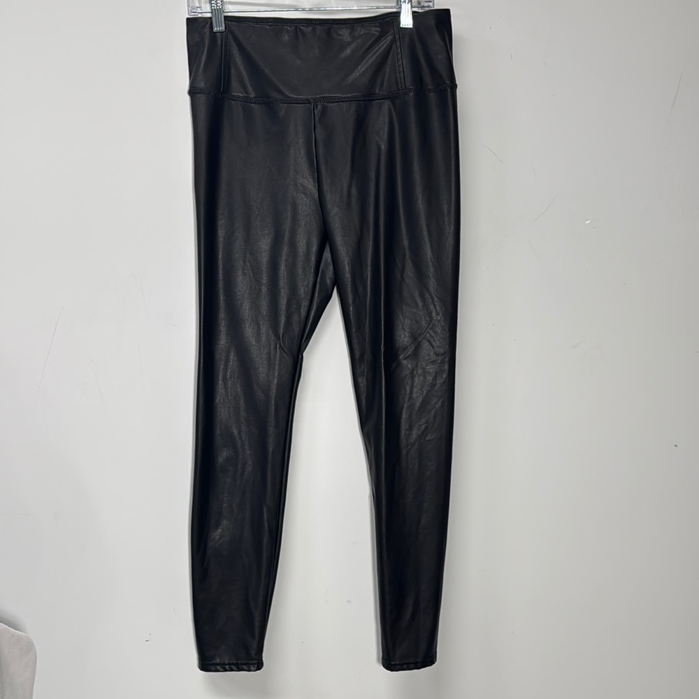 Bagatelle Collection Black Faux Leather Pants Moto Grunge Goth Dark Romance L